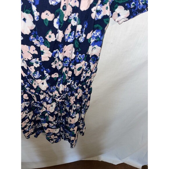 Abercrombie & Fitch Women’s Dressy Romper Sz X Small Blue Floral Party Going Out - Picture 7 of 12